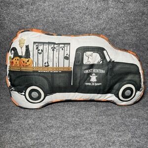 Ghost Hunter Plaid Pillow Farm Truck Decor Car Shape Accent Pillow 23"x12"